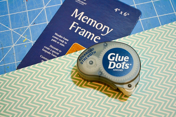 glue-dots-recipe-holder-advanced-strength-glue-dots-chevron-paper-inside-frame.jpg