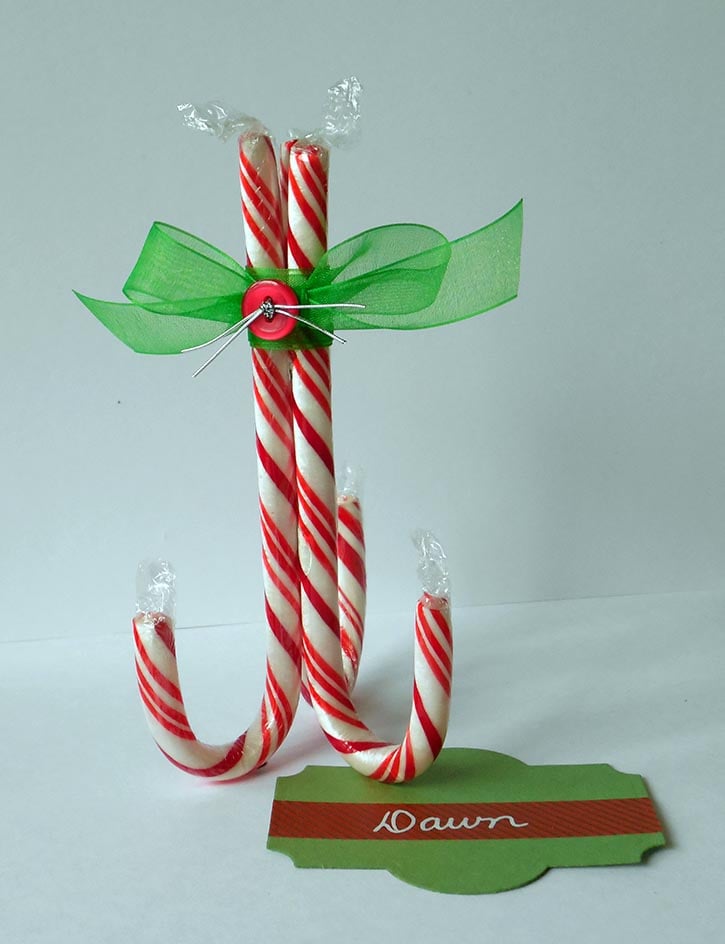 Candy Cane Place Card Holders