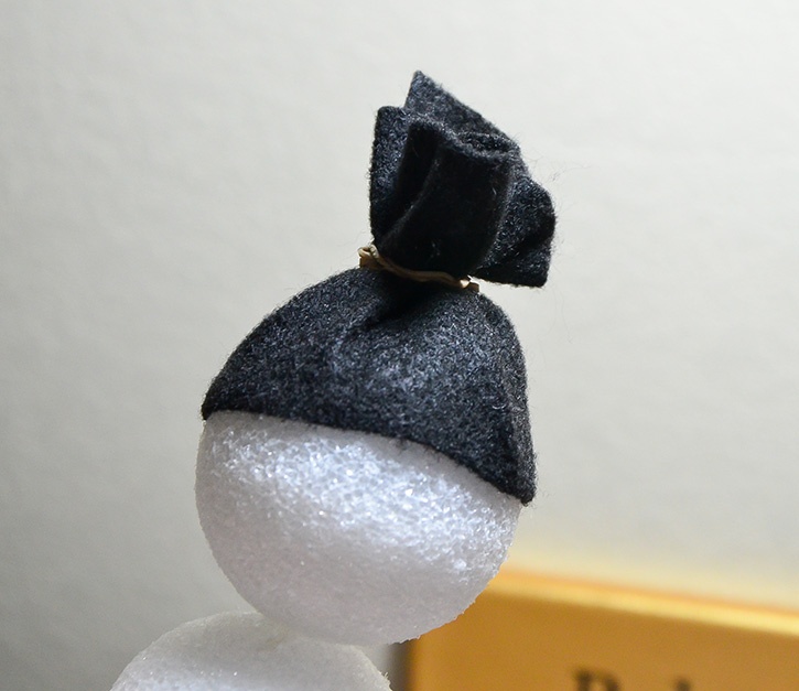 Glue-Dots-Styrofoam-Snowman-hat