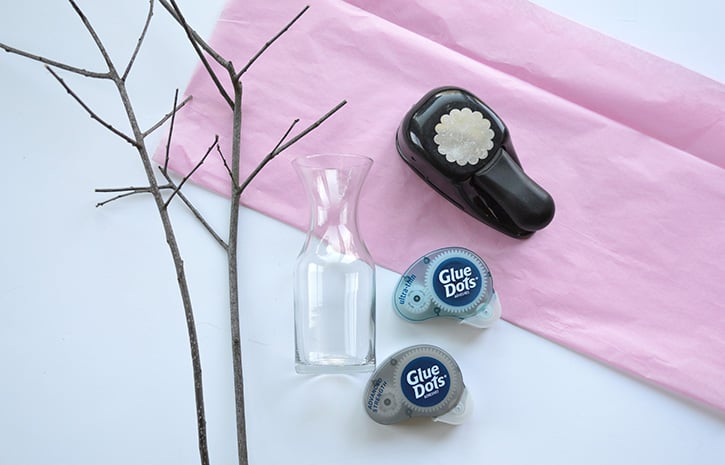 Glue-Dots-Cherry-Blossom-Branches-supplies