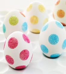 Glitter Glue Dots Easter Eggs from Better Homes & Gardens