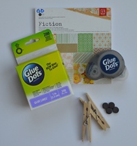 Make clothes pin photo clips for your school locker with Glue Dots and embellishments.