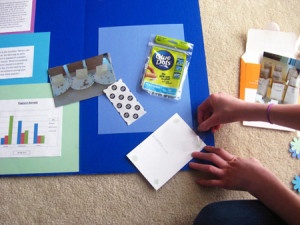 Glue Dots Science Fair Presentation - in use