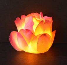 Flower Tea Light - Lit Up