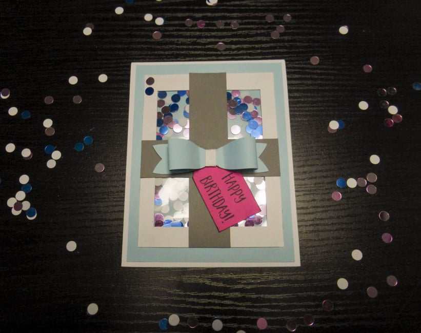Shaker Birthday Card