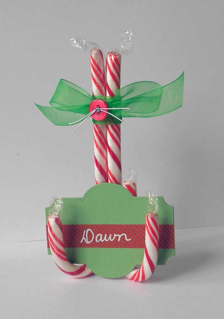 Candy Cane Place Card Holders